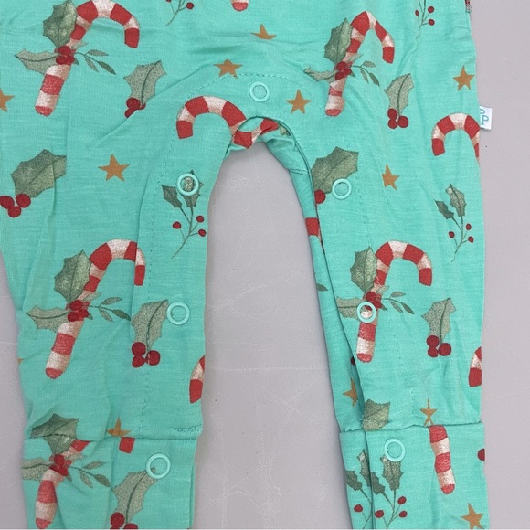 NWT- Posh Peanut Peppermint Long Sleeve Ruffled Romper 9-12 months - Picture 4 of 9